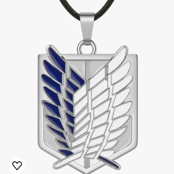Black Rope / Attack  on Titan/ Wings of Freedom Necklace Pendant - Picture 1 of 5